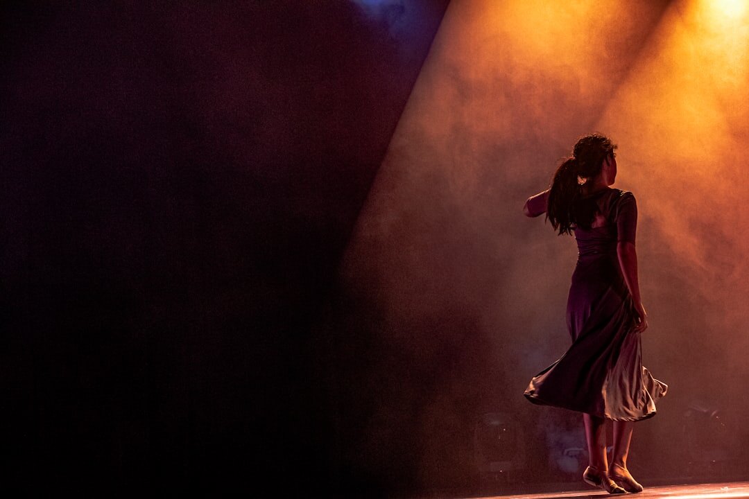 actress triumphing on stage