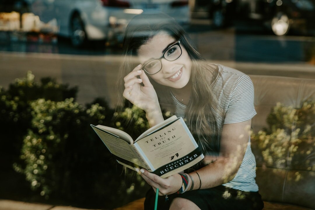 young girl reading script