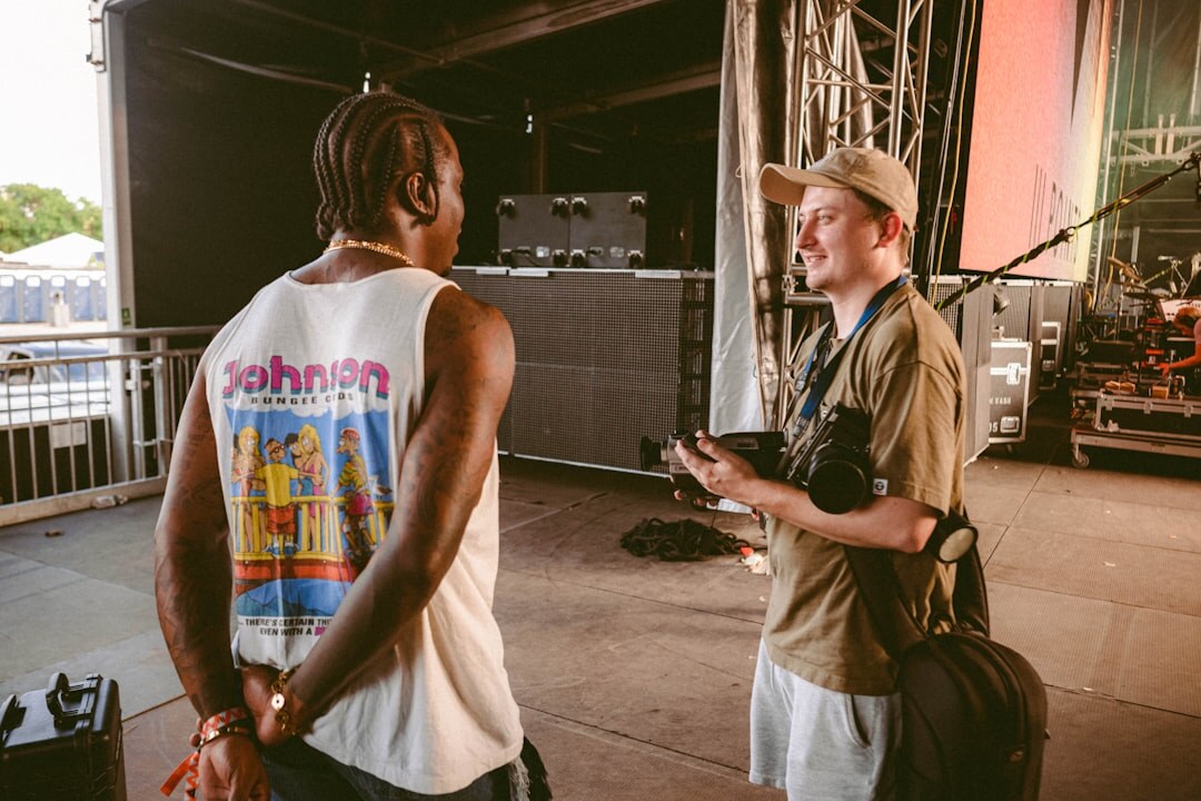young male artist in casual interview